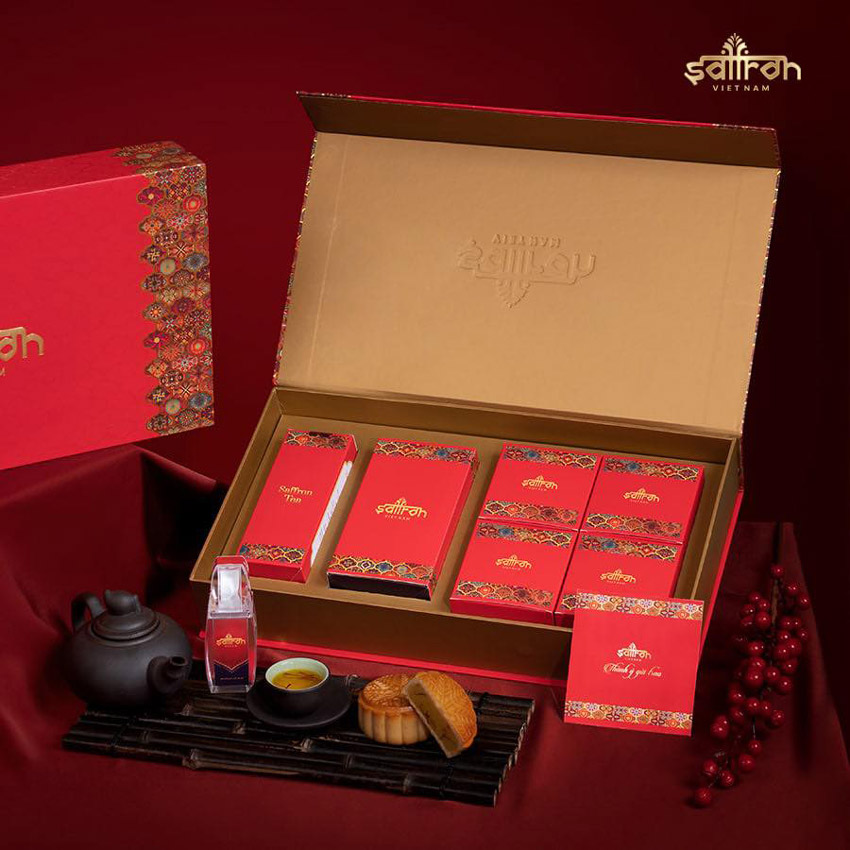 Set DELARA #3 - Hộp quà Saffron JAHAN & 4 bánh nướng Saffron cao cấp