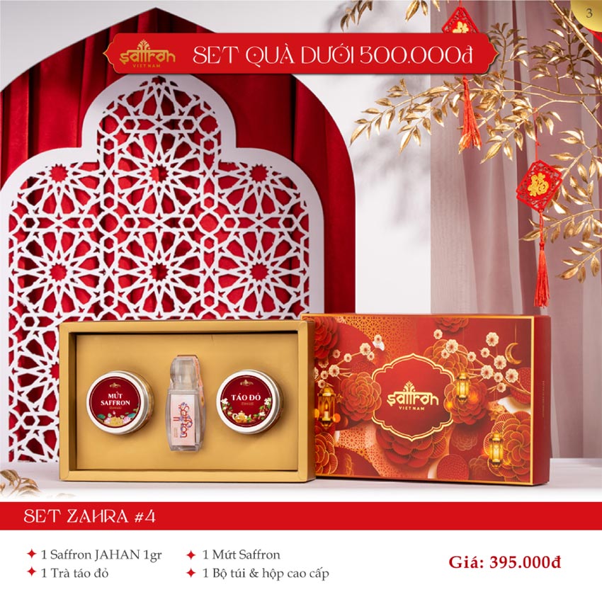 1. Set quà Tết Zahra - Giỏ quà Tết rẻ và ý nghĩa 2023