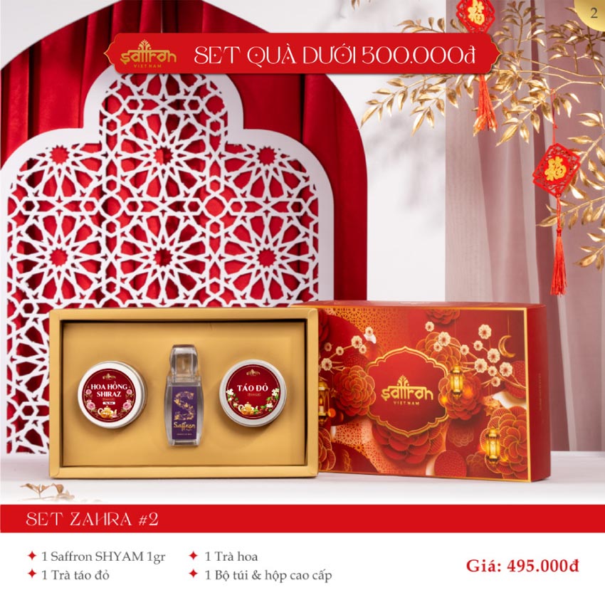 1. Set quà Tết Zahra - Giỏ quà Tết rẻ và ý nghĩa 2023