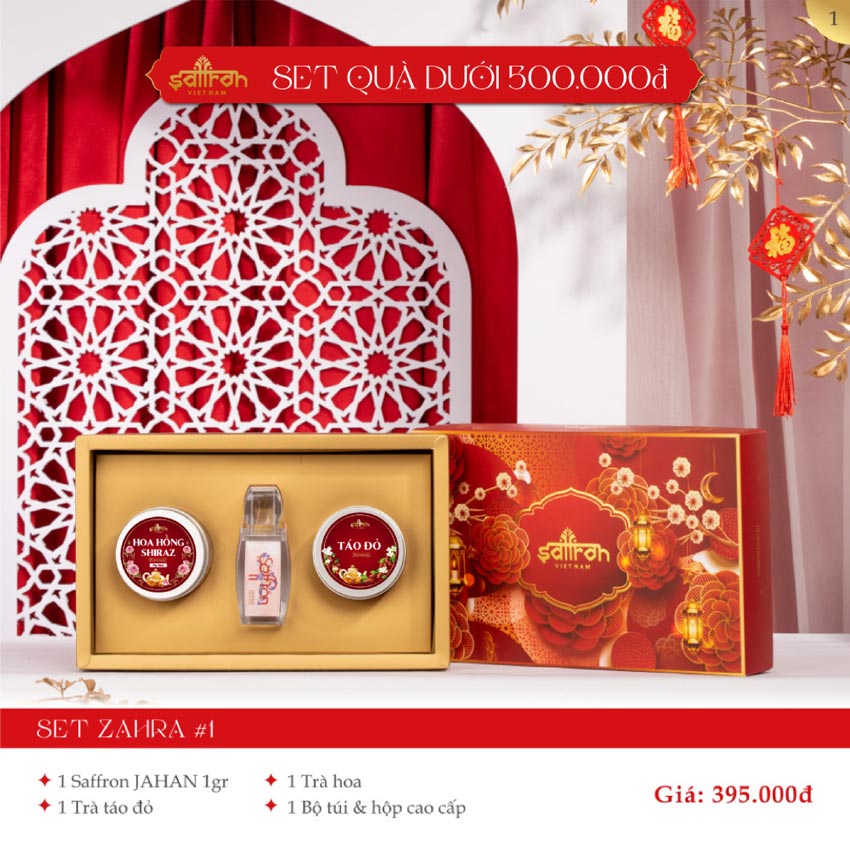 1. Set quà Tết Zahra - Giỏ quà Tết rẻ và ý nghĩa 2023