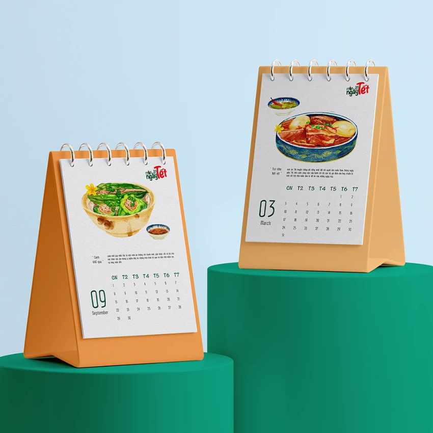 quà tết tặng doanh nghiệp - lịch để bàn